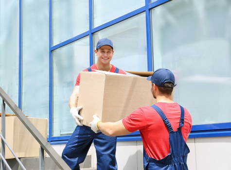 Removal team helping with a home move in Reading