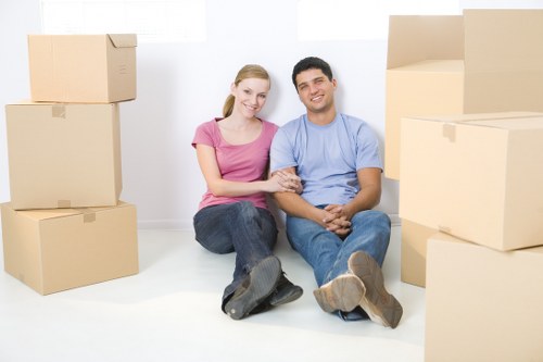 Packed household items ready for local removals