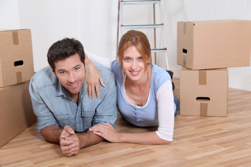 Unpacking service helping a customer settle into a new Reading property