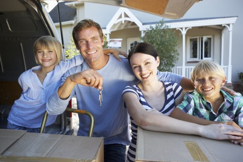 Packing materials and furniture handling for a local home move