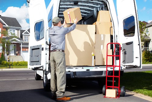 Loading household furniture into a van in Reading