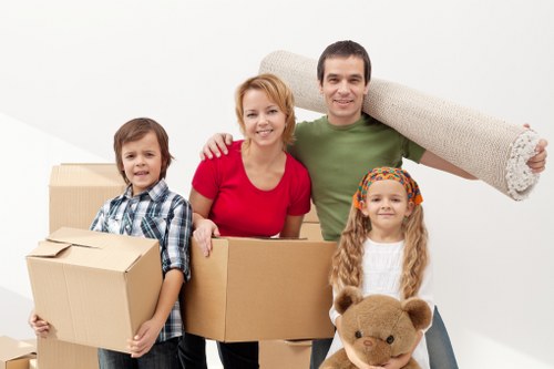 Removal team preparing a house move in Reading