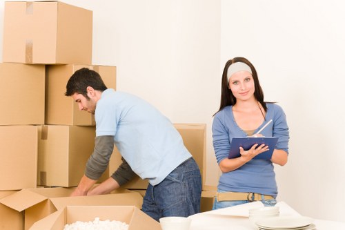 Packed moving van for a residential move in Reading