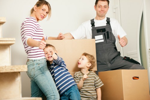 Trained removals staff handling property safely during a Reading move